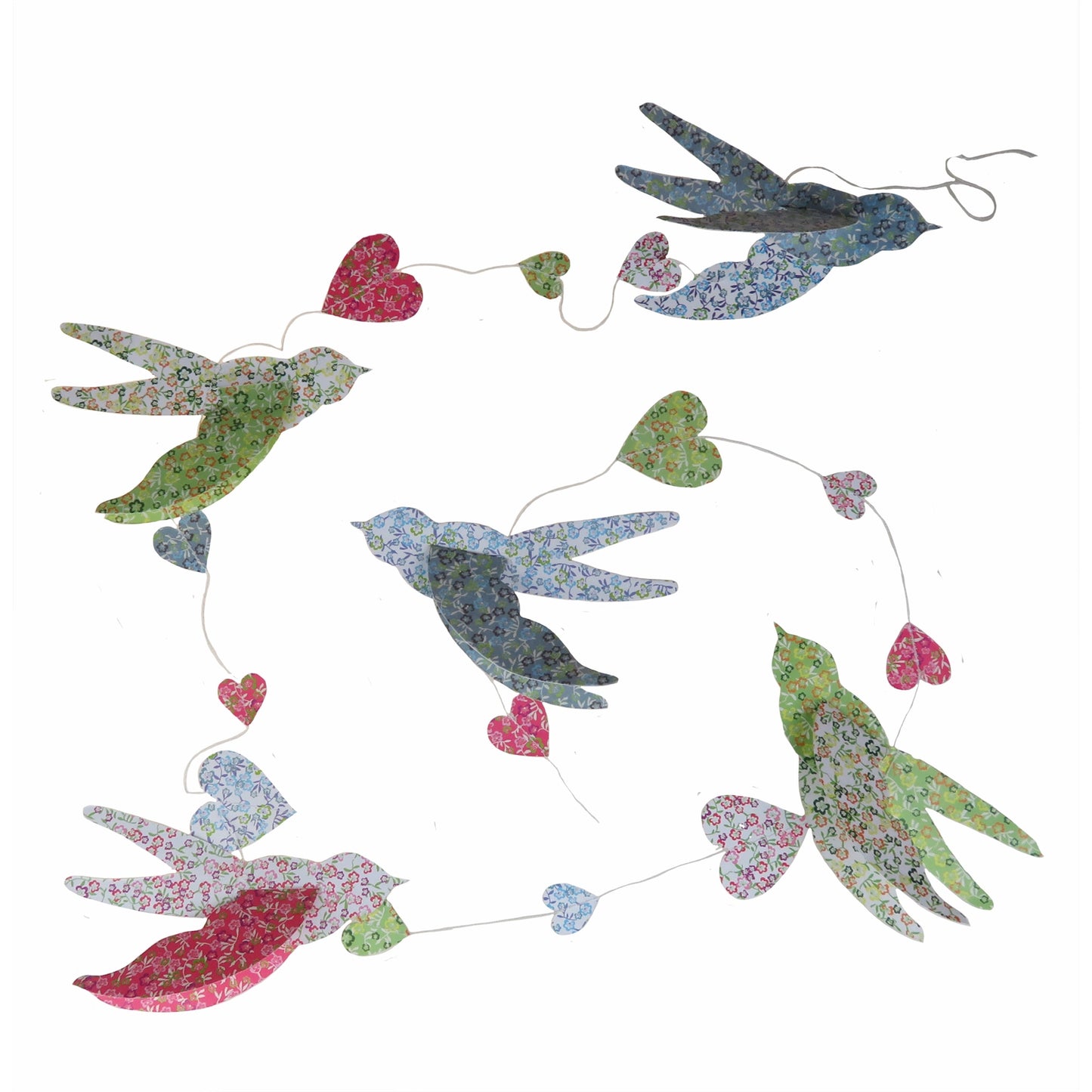 Guirlande oiseaux en papier
