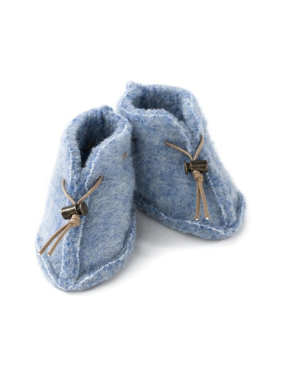 Chaussons bébé lien coulissant - bleu