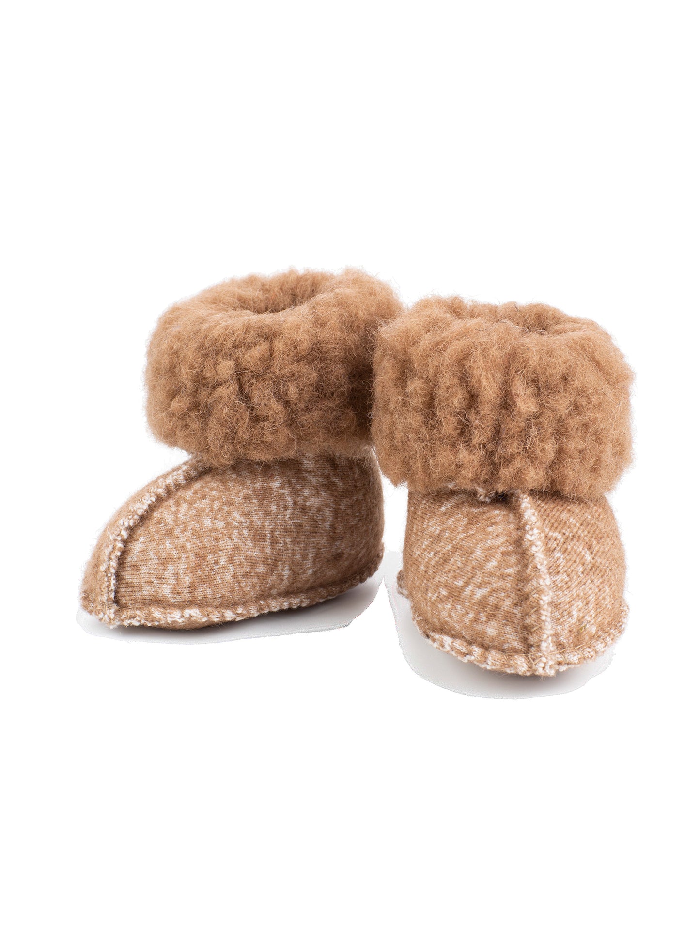 Chaussons bébé shearling - Camel