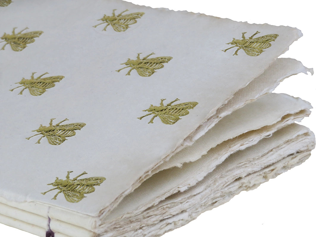Carnet parchemin - abeilles