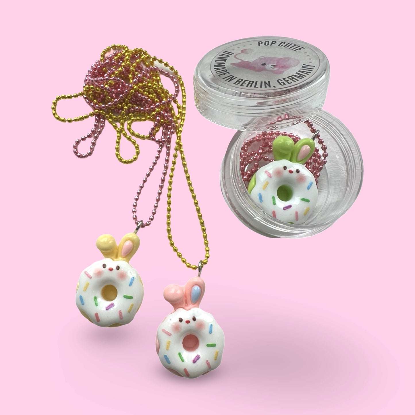 Collier enfant - donut lapin