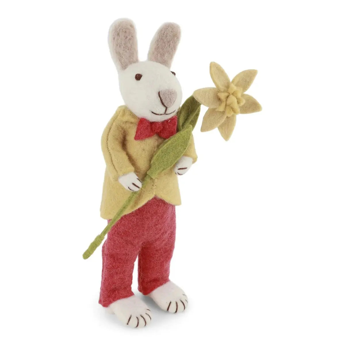 Grand lapin pantalon rouge à la jonquille Gry & Sif