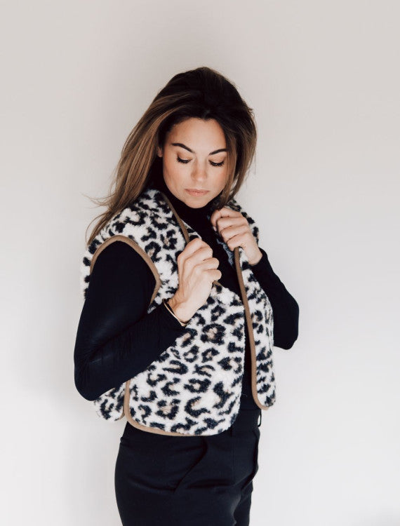 Gilet adulte sans manches Camino - Leopard