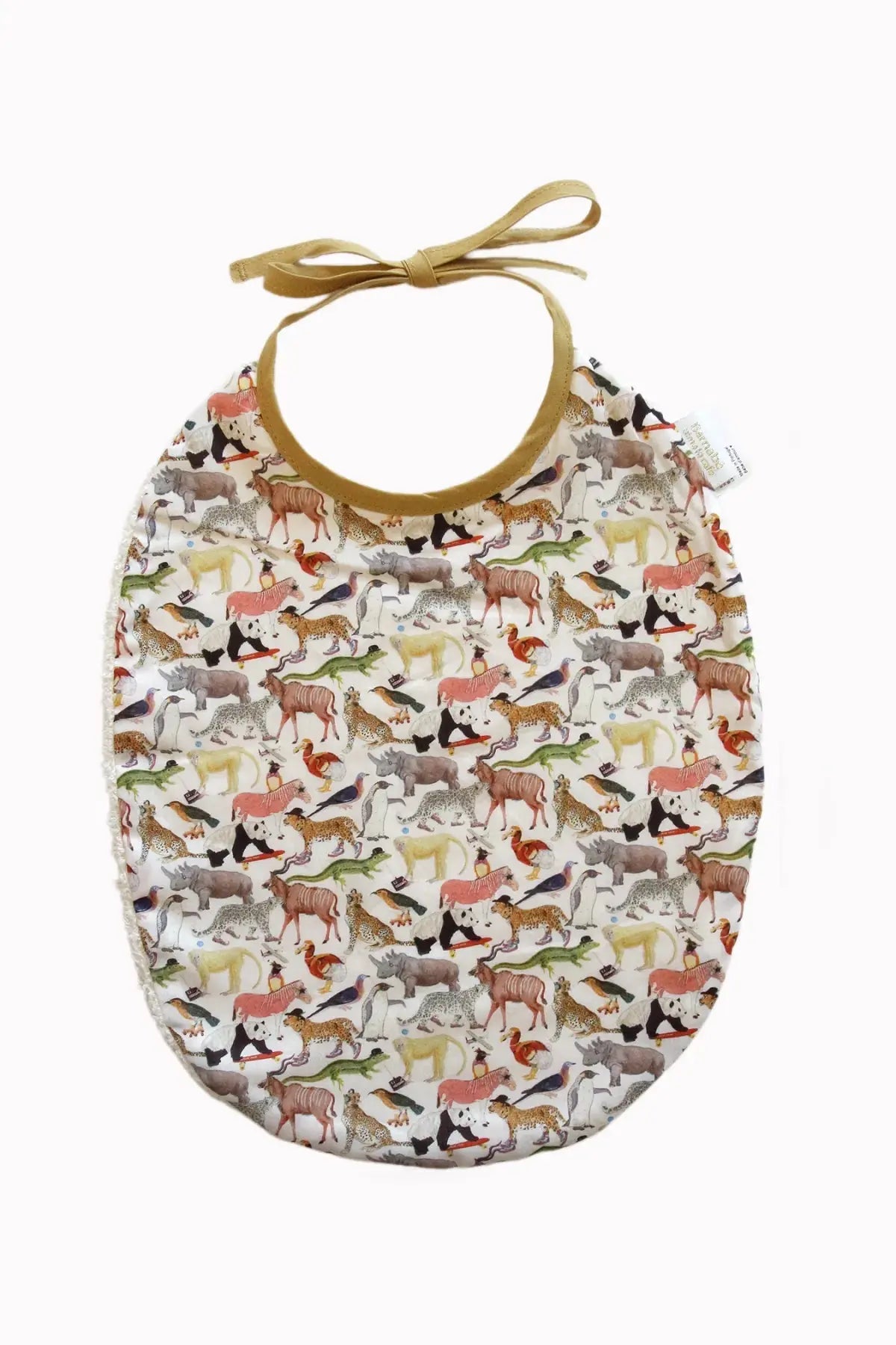 Bavoir Barnabé Liberty ANIMAUX - BY ARTINE Barnabé aime le café