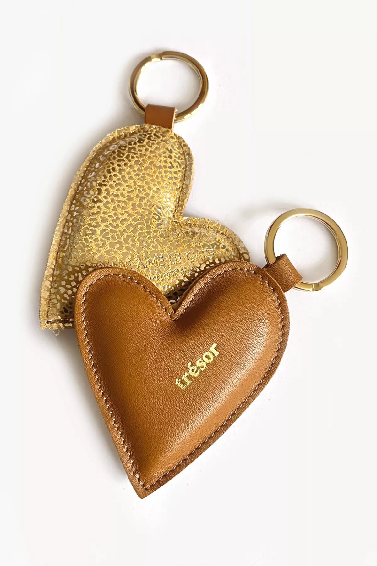 Porte-clés cuir - TRESOR caramel Barnabé aime le café