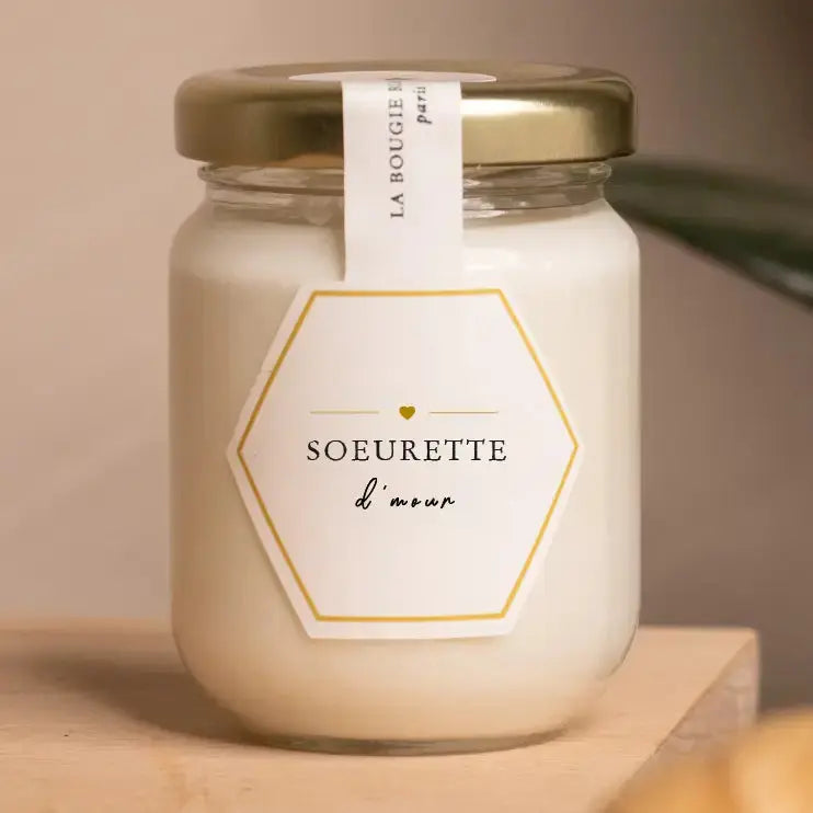 Bougie Le Petit Pot de Miel - Soeurette d'amour La Bougie blanche
