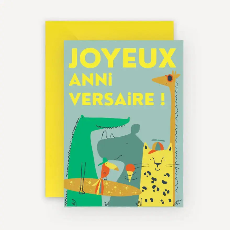 Carte ANNIVERSAIRE JUNGLE Mariisoré