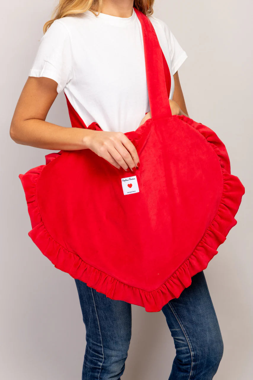 Sac coeur froufrou velours Leopoldine Chateau