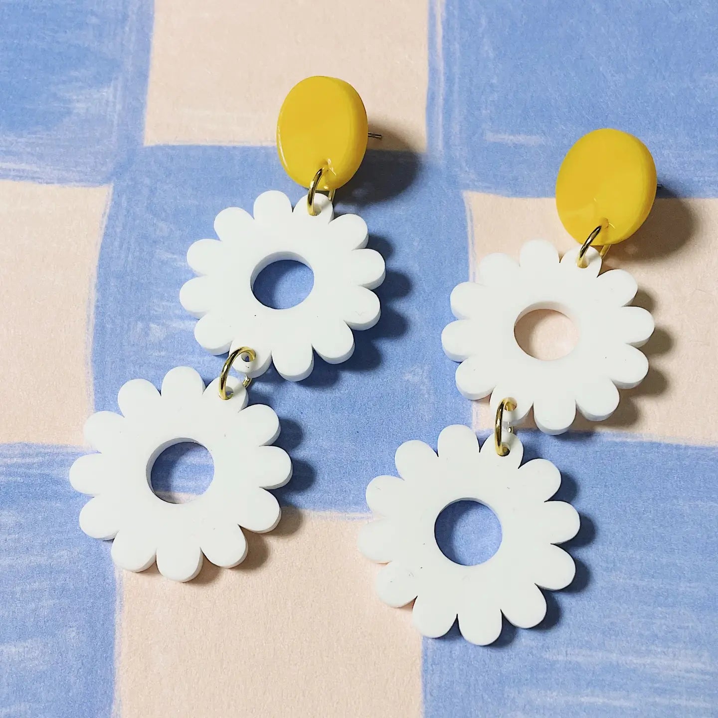 Boucles d'oreilles - Pâquerettes en duo Le strict maximum