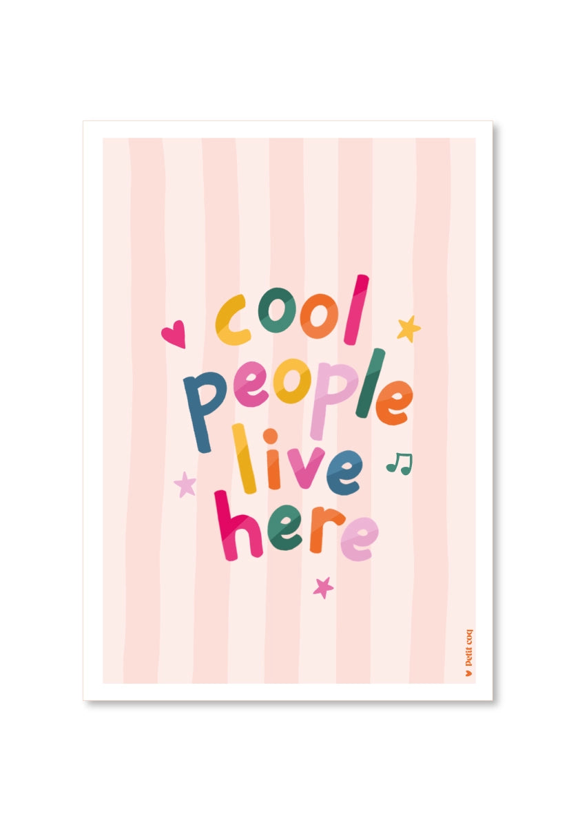 Affiche COOL PEOPLE LIVE HERE