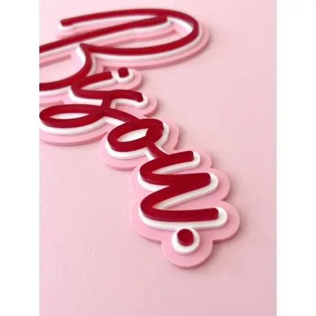 Enseigne murale BISOU Print your love