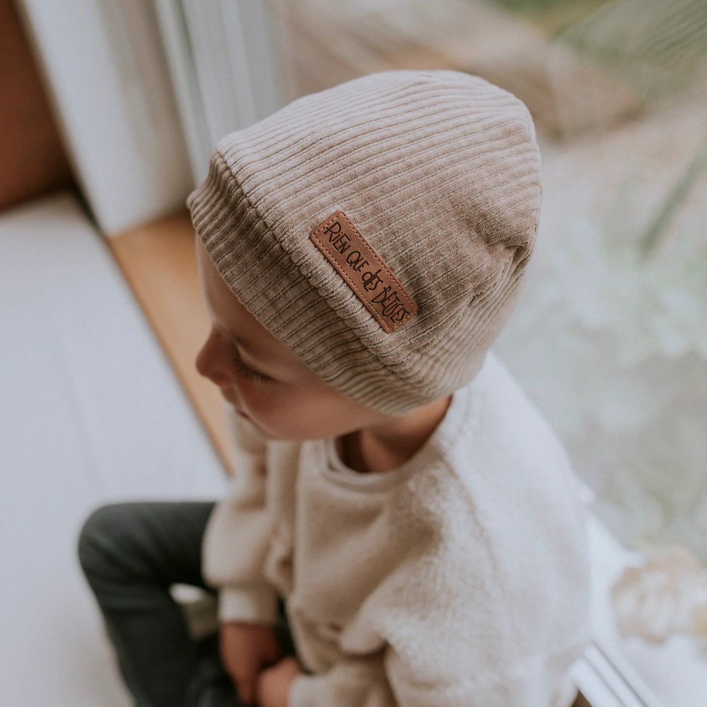 Bonnet - Velours taupe