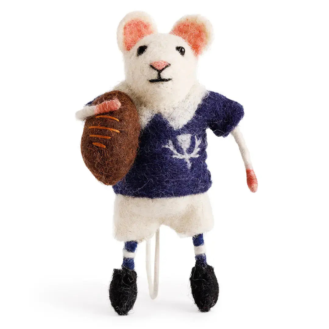 Souris rugby maillot marine Sew Heart Felt