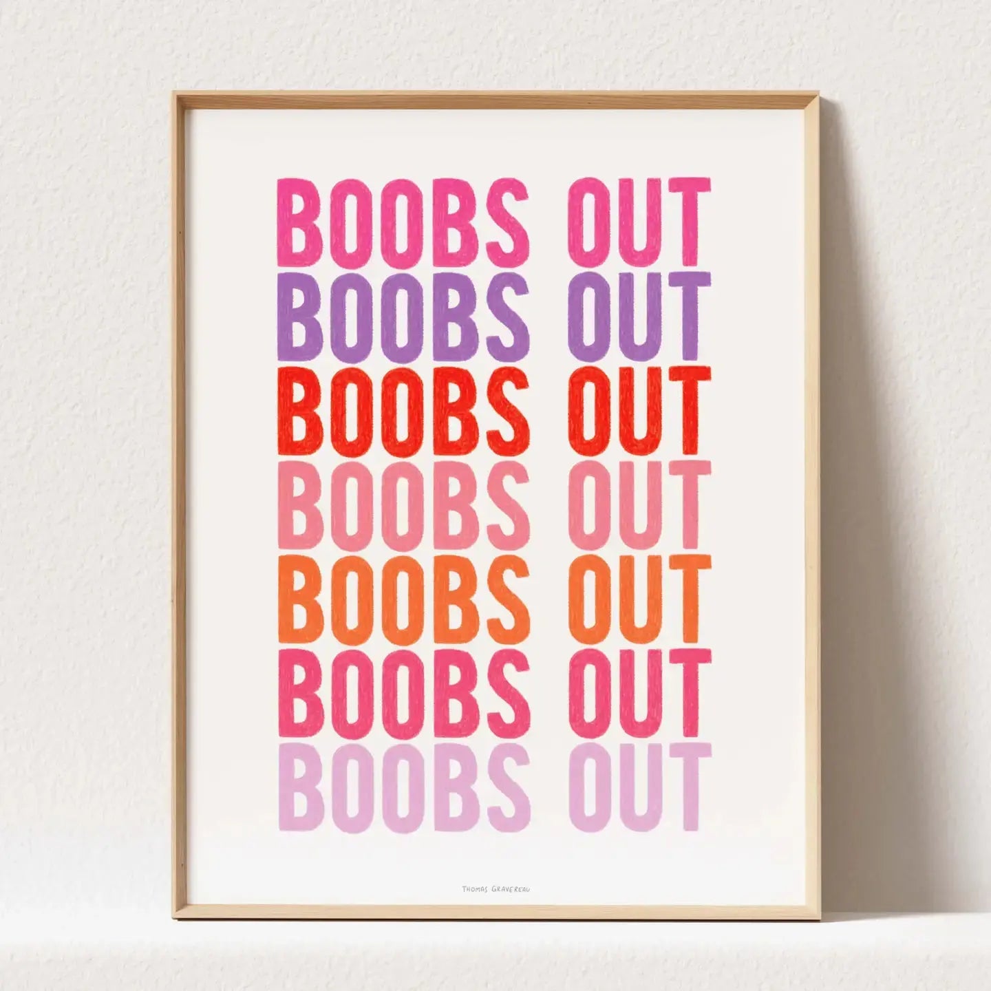 Affiche BOOBS OUT Thomas Gravereau