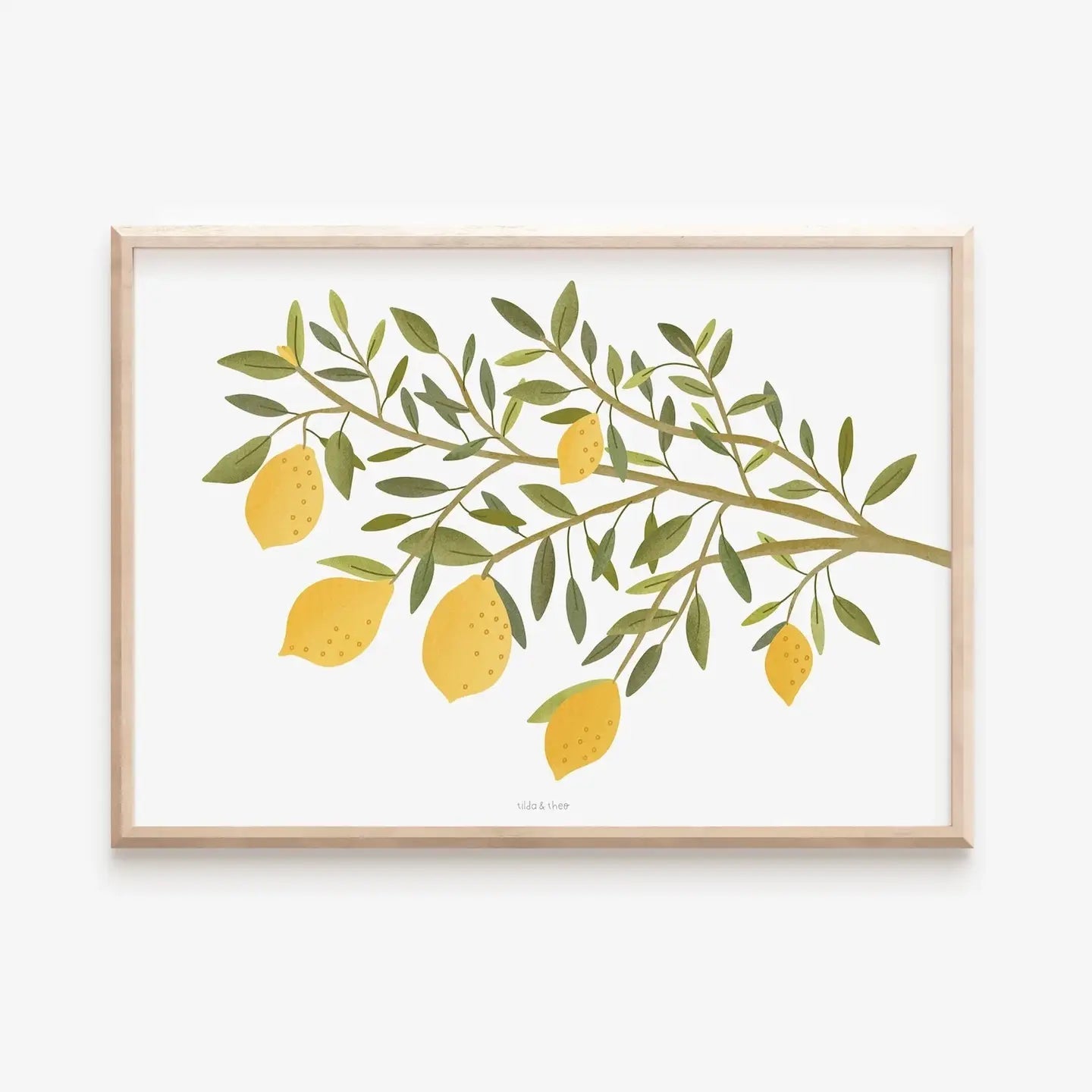 Affiche BRANCHE DE CITRONS Tilda&Theo