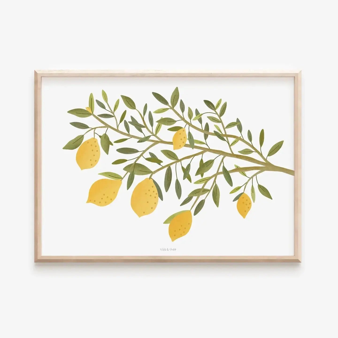 Affiche BRANCHE DE CITRONS Tilda&Theo