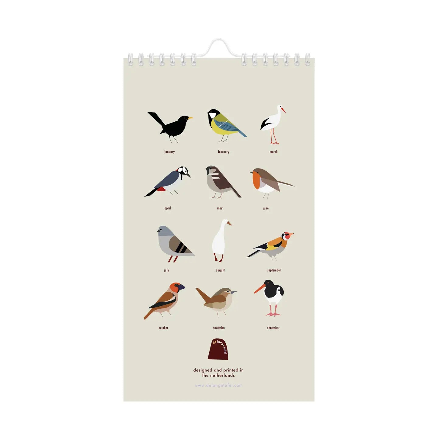 Calendrier des anniversaires "bird-day"