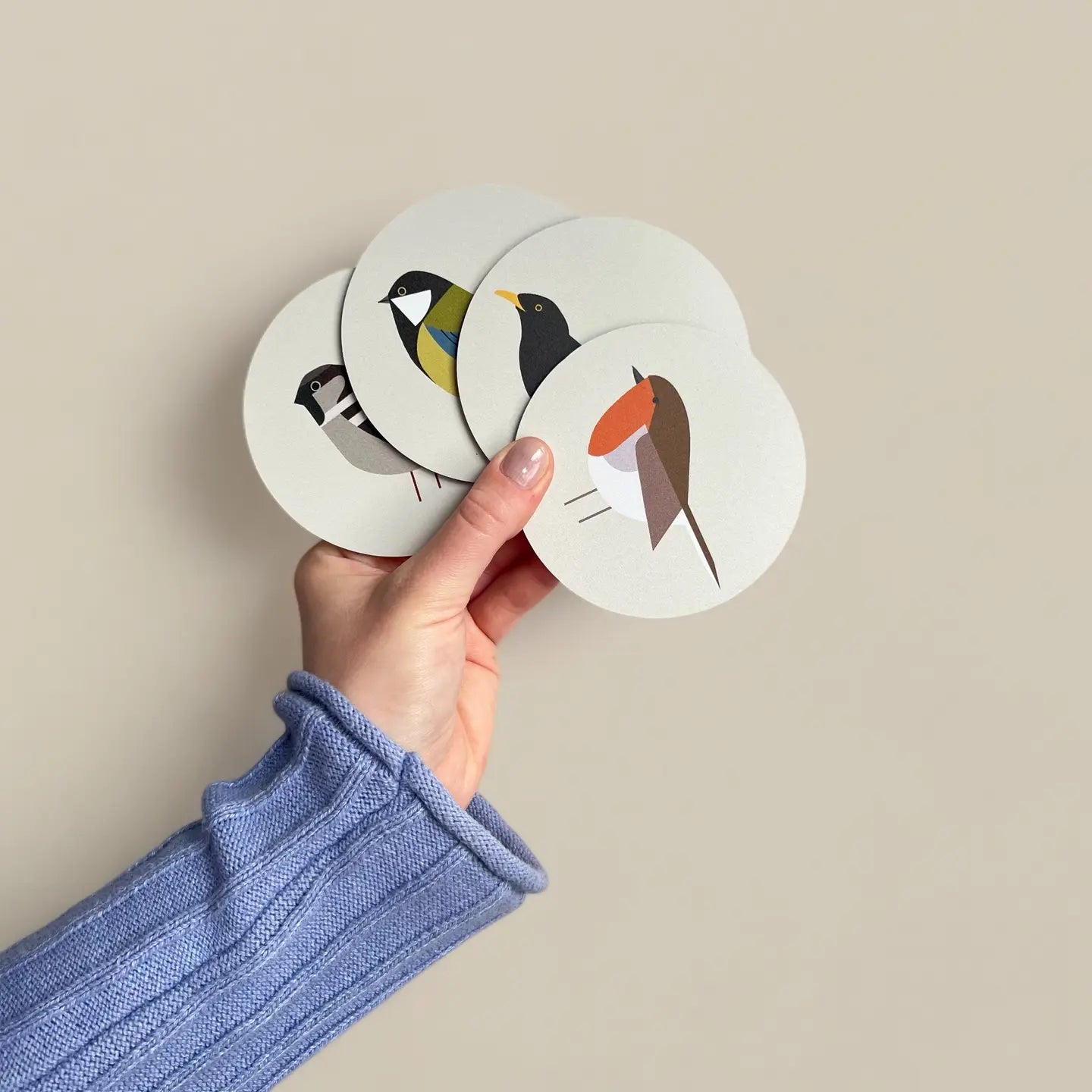 Sous-verres oiseaux (lot de 4)