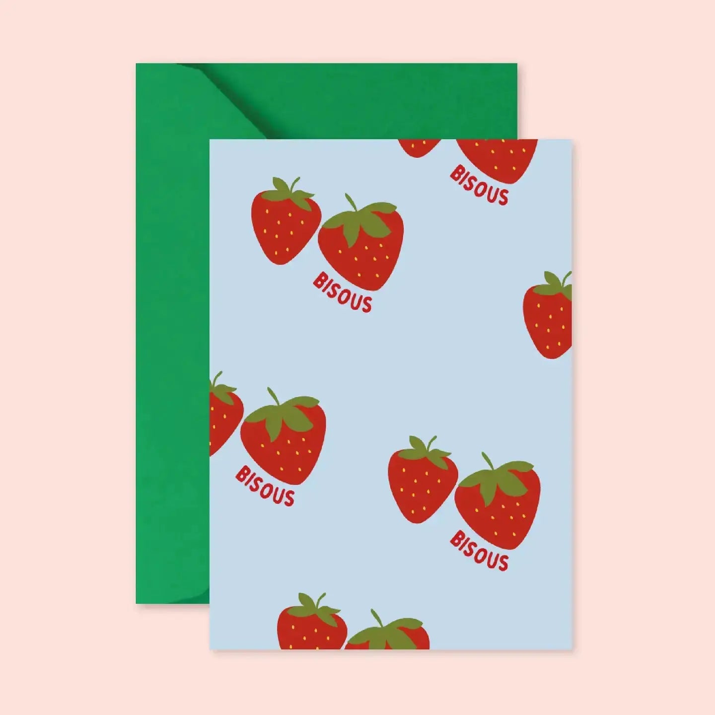 Carte BISOUS FRAISES Ma Petite Vie