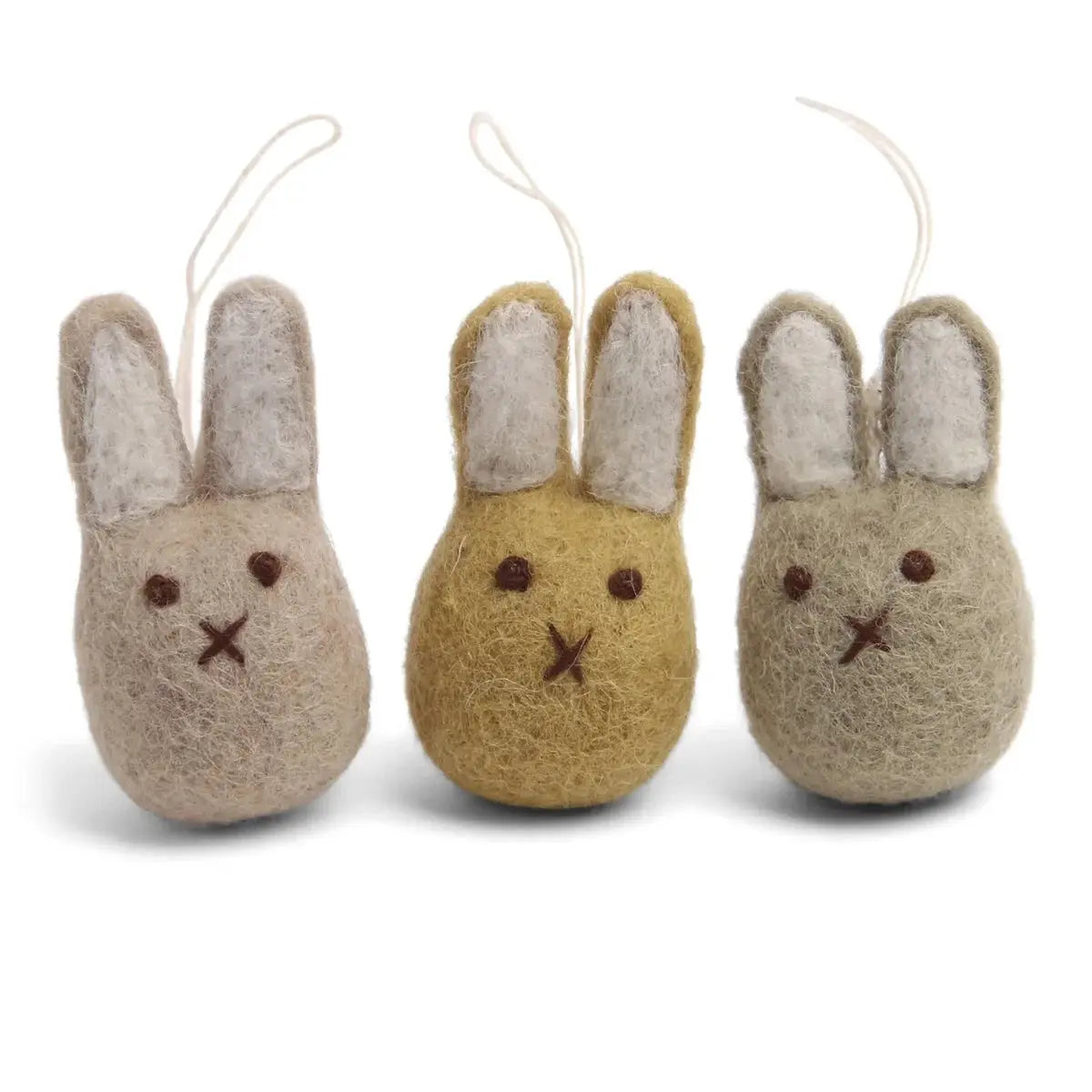 Petits lapins à suspendre - par 3 Gry & Sif