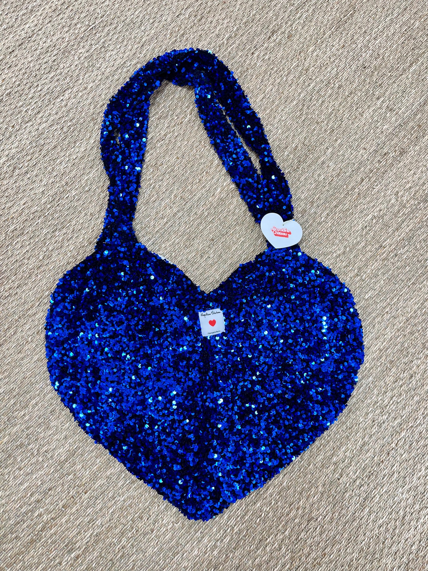 Sac coeur paillettes