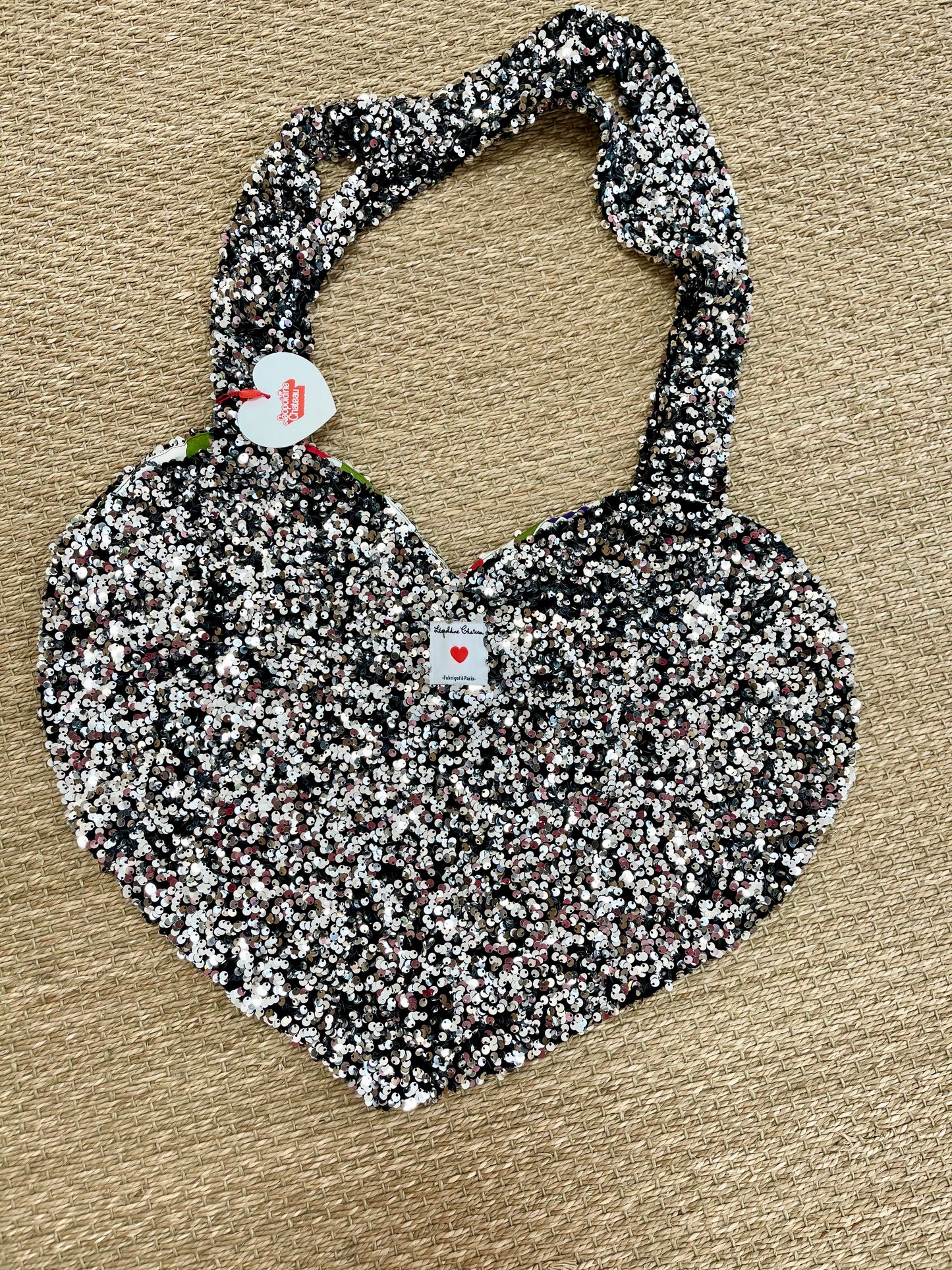 Sac coeur paillettes