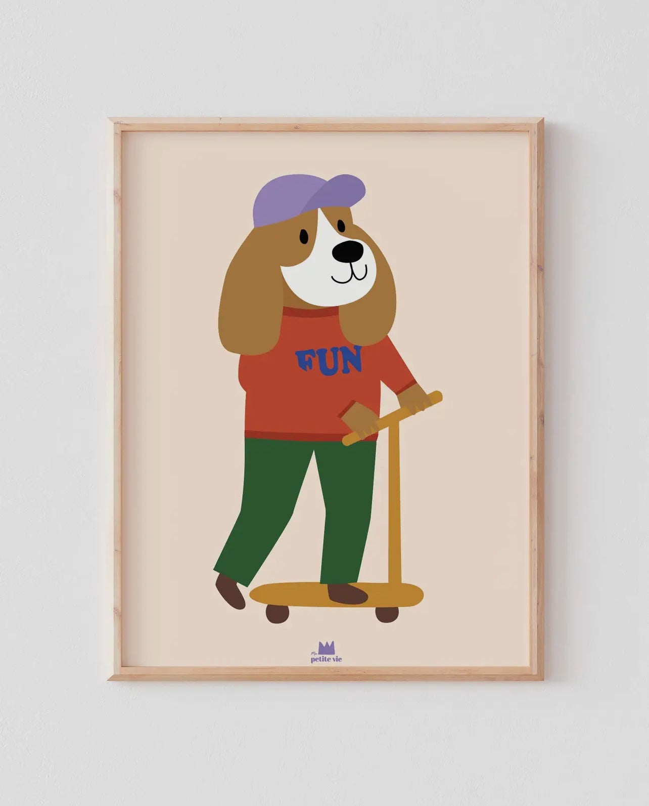Affiche CHIEN TROTTINETTE
