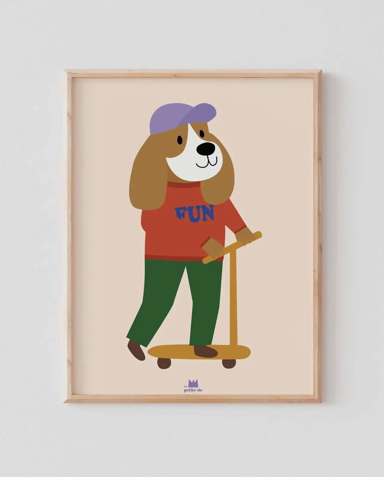 Affiche CHIEN TROTTINETTE Ma Petite Vie