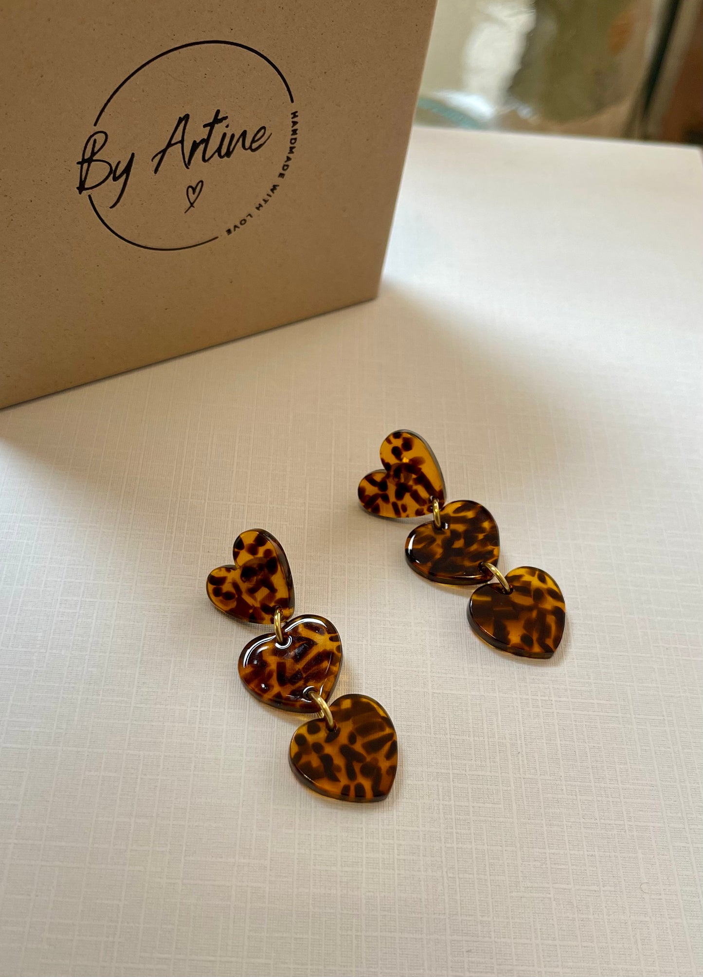 Boucles d'oreilles - Graou - coeurs en trio