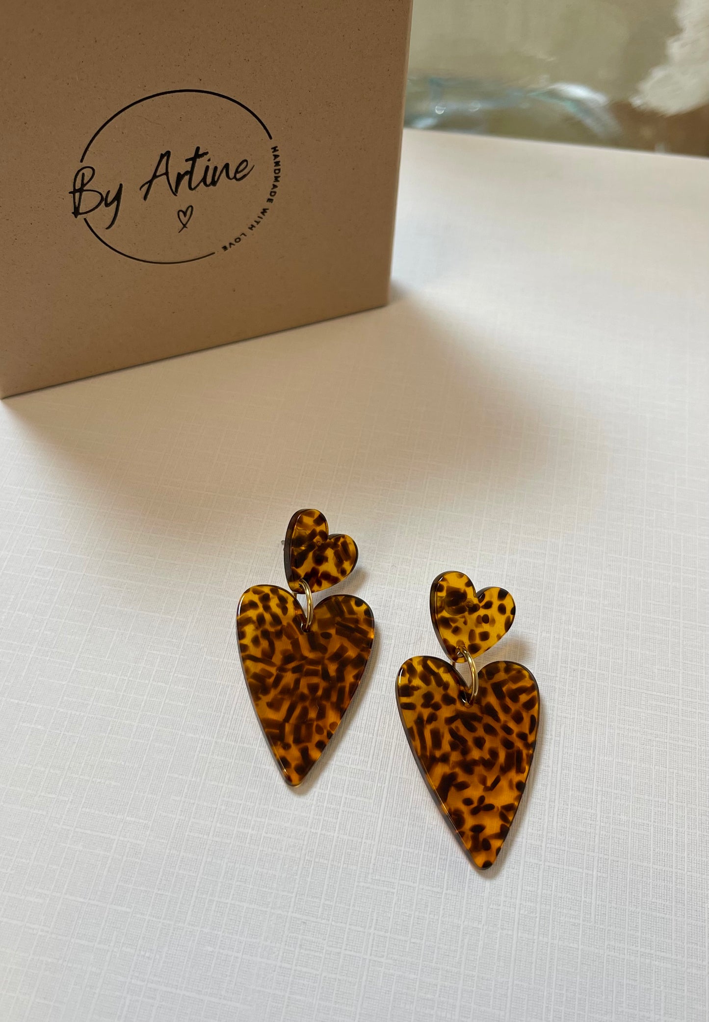 Boucles d'oreilles - Graou - coeurs en duo