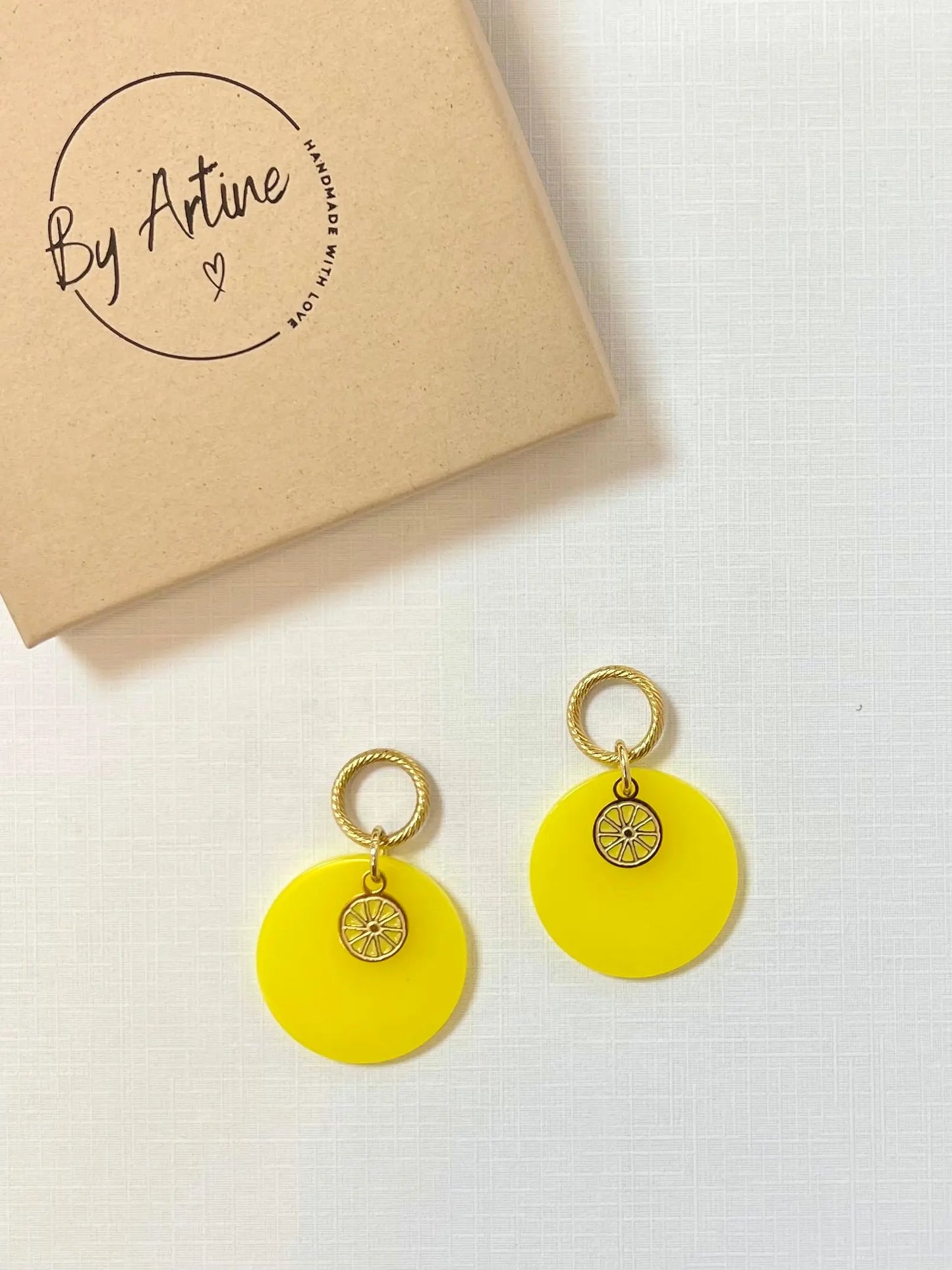 Boucles d'oreilles - Lemon - rondelle BY ARTINE