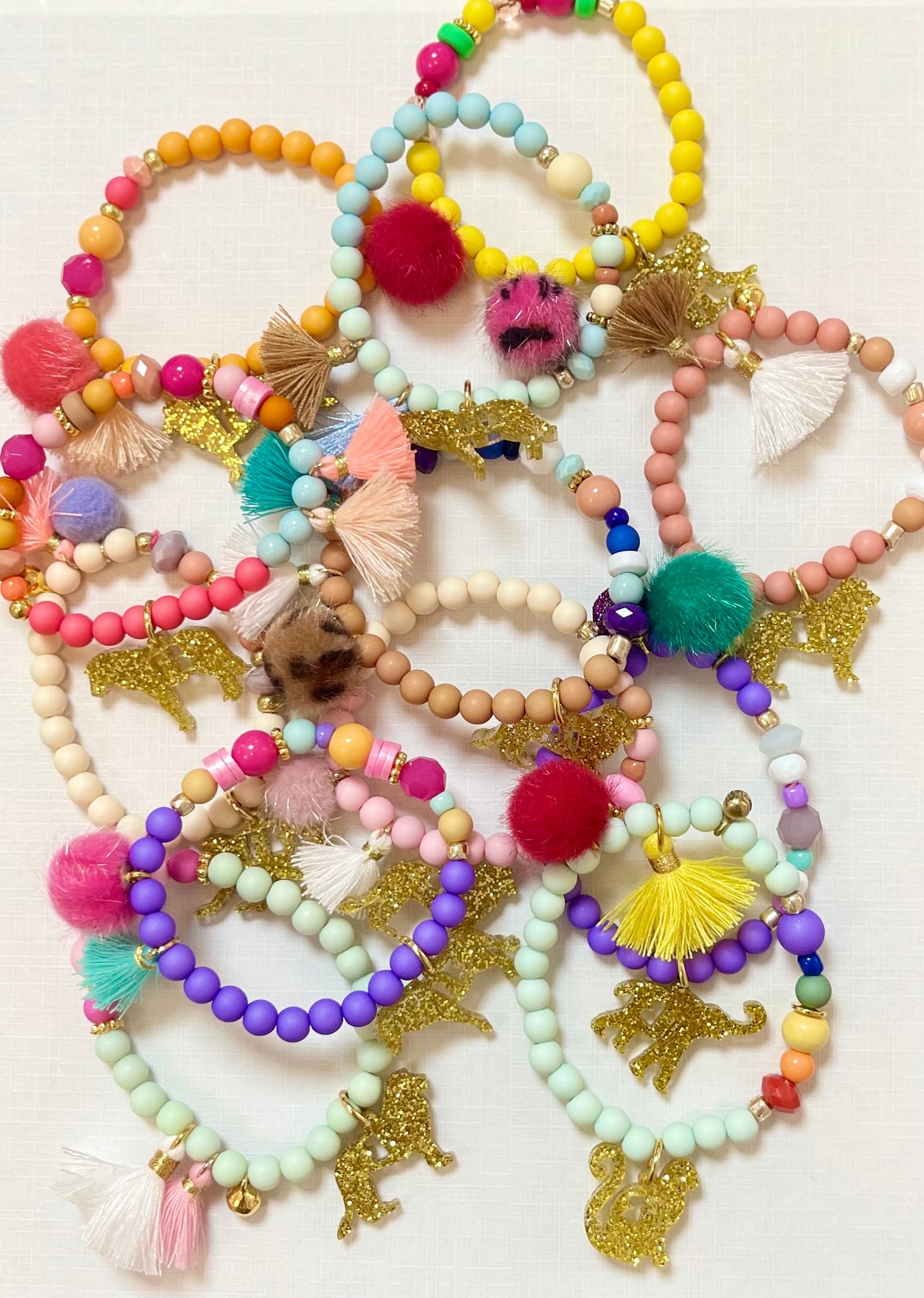 Bracelet enfant "les animaux paillettes"