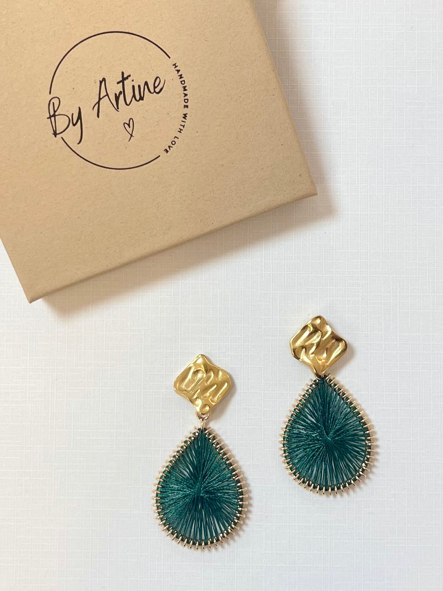 Boucles d'oreilles - Ephémères - Les Aériennes vertes