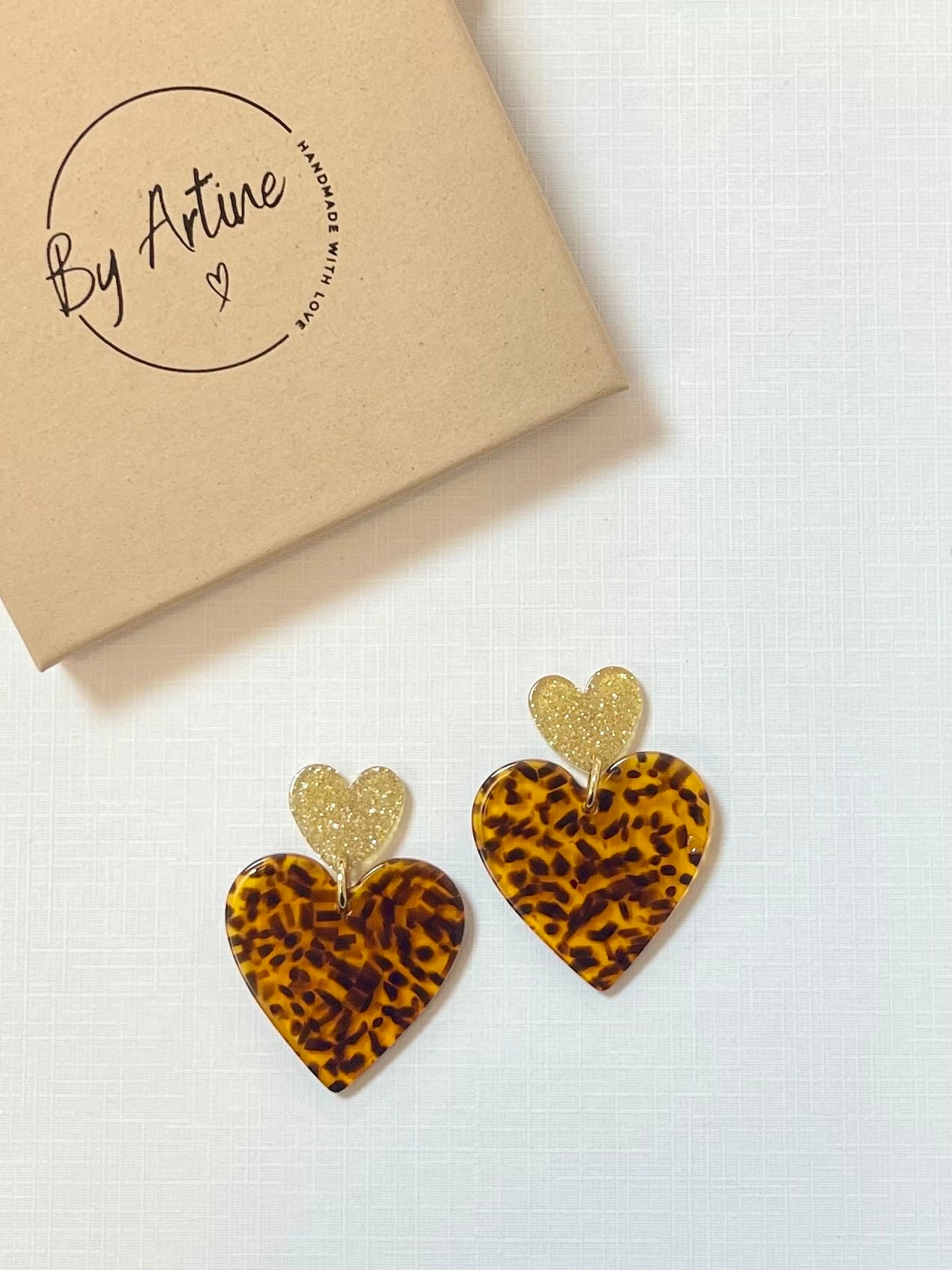 Boucles d'oreilles - Graou - paillettes (petit coeur)