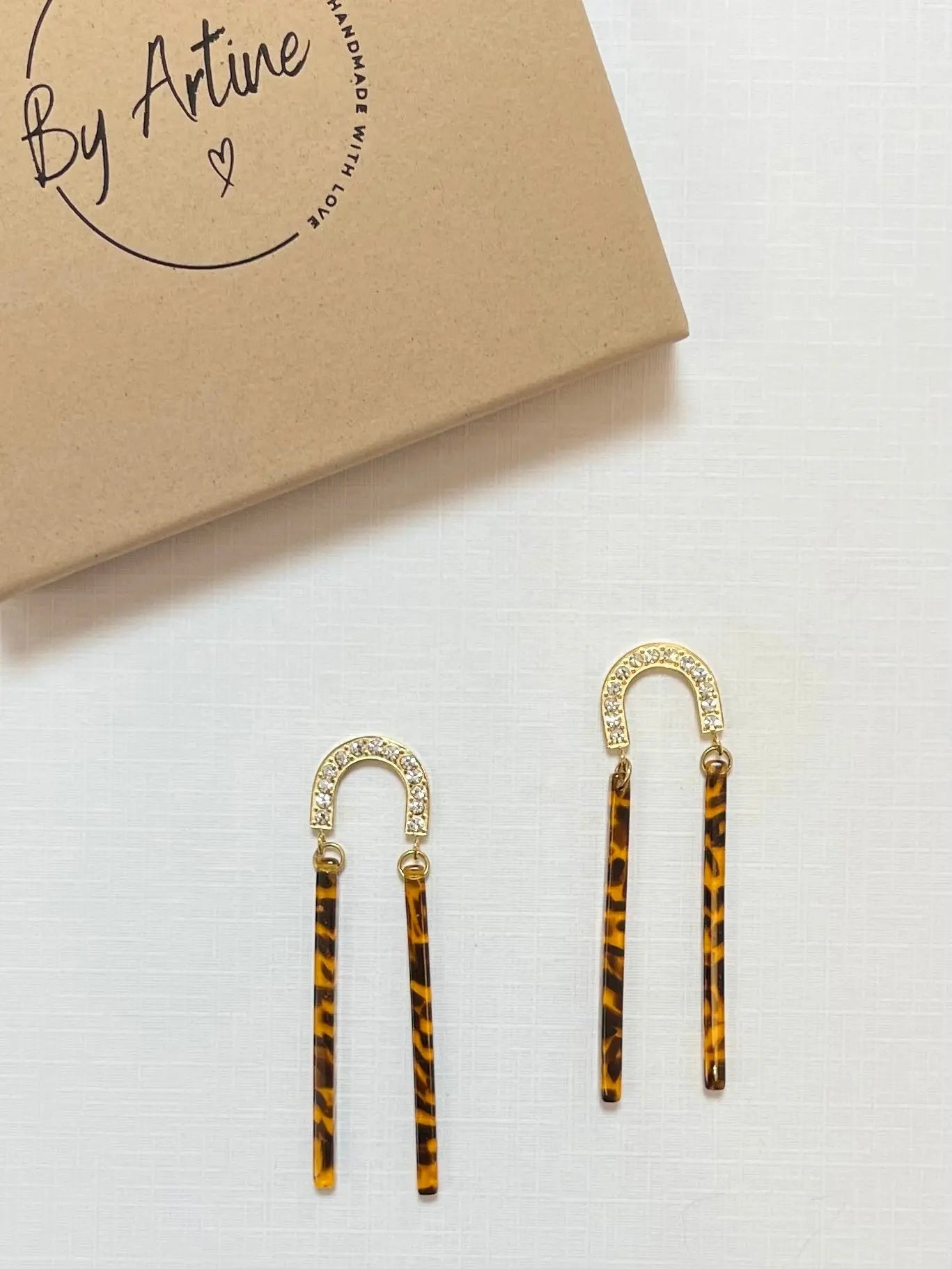 Boucles d'oreilles - Graou - baguettes strass BY ARTINE