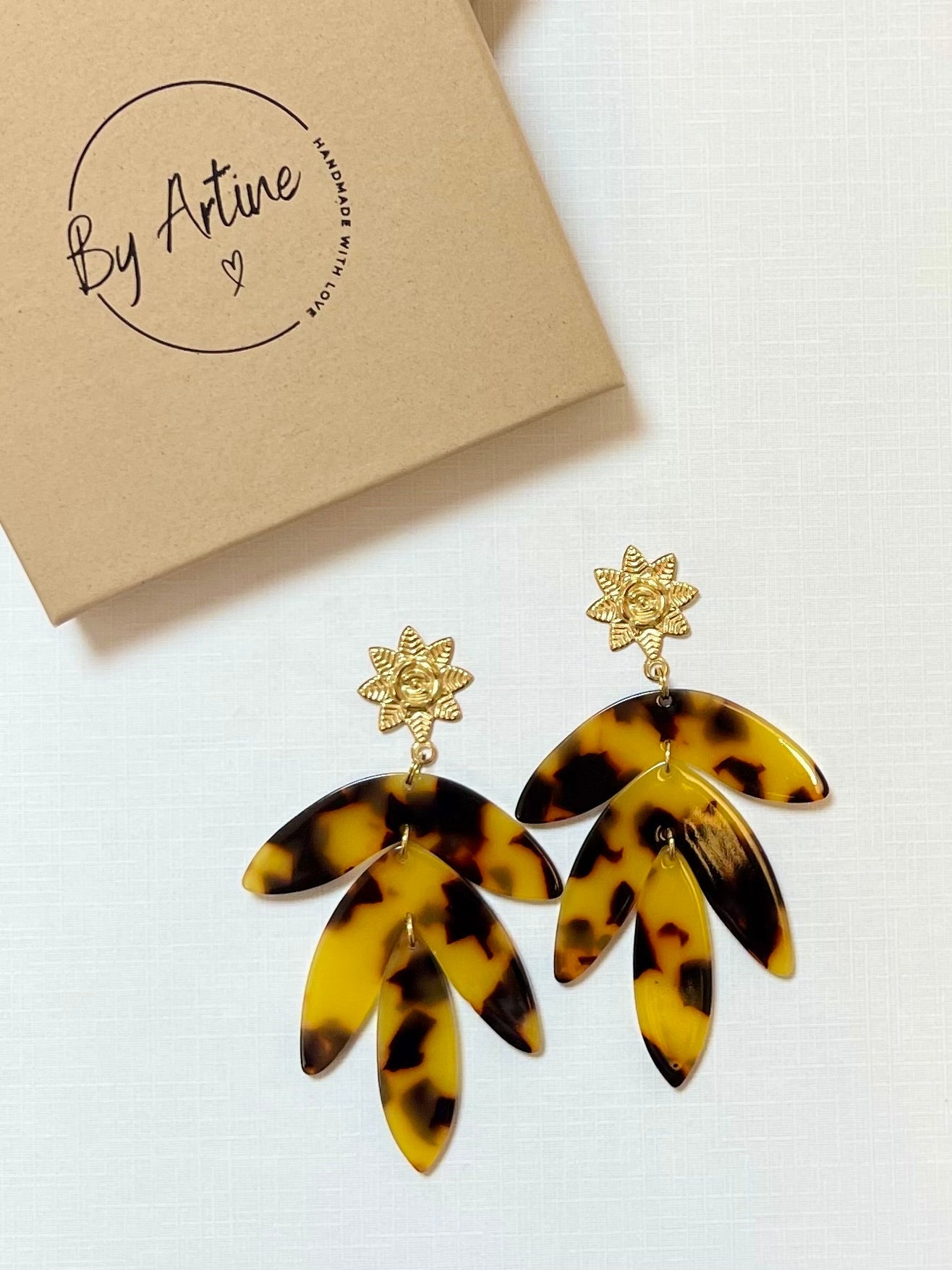 Boucles d'oreilles - Les écailles - Grandes feuilles BY ARTINE
