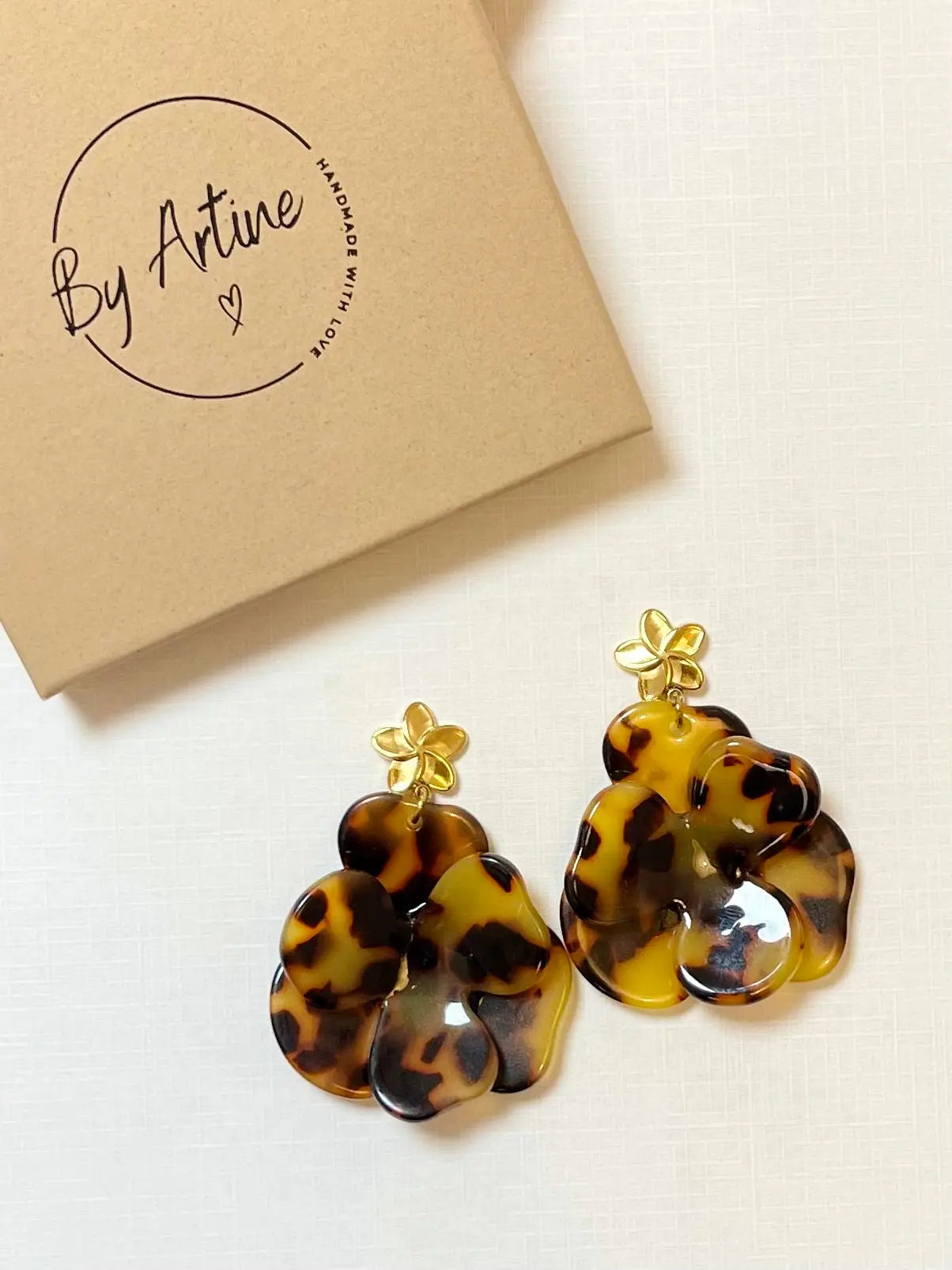 Boucles d'oreilles - Les écailles - Big flowers BY ARTINE
