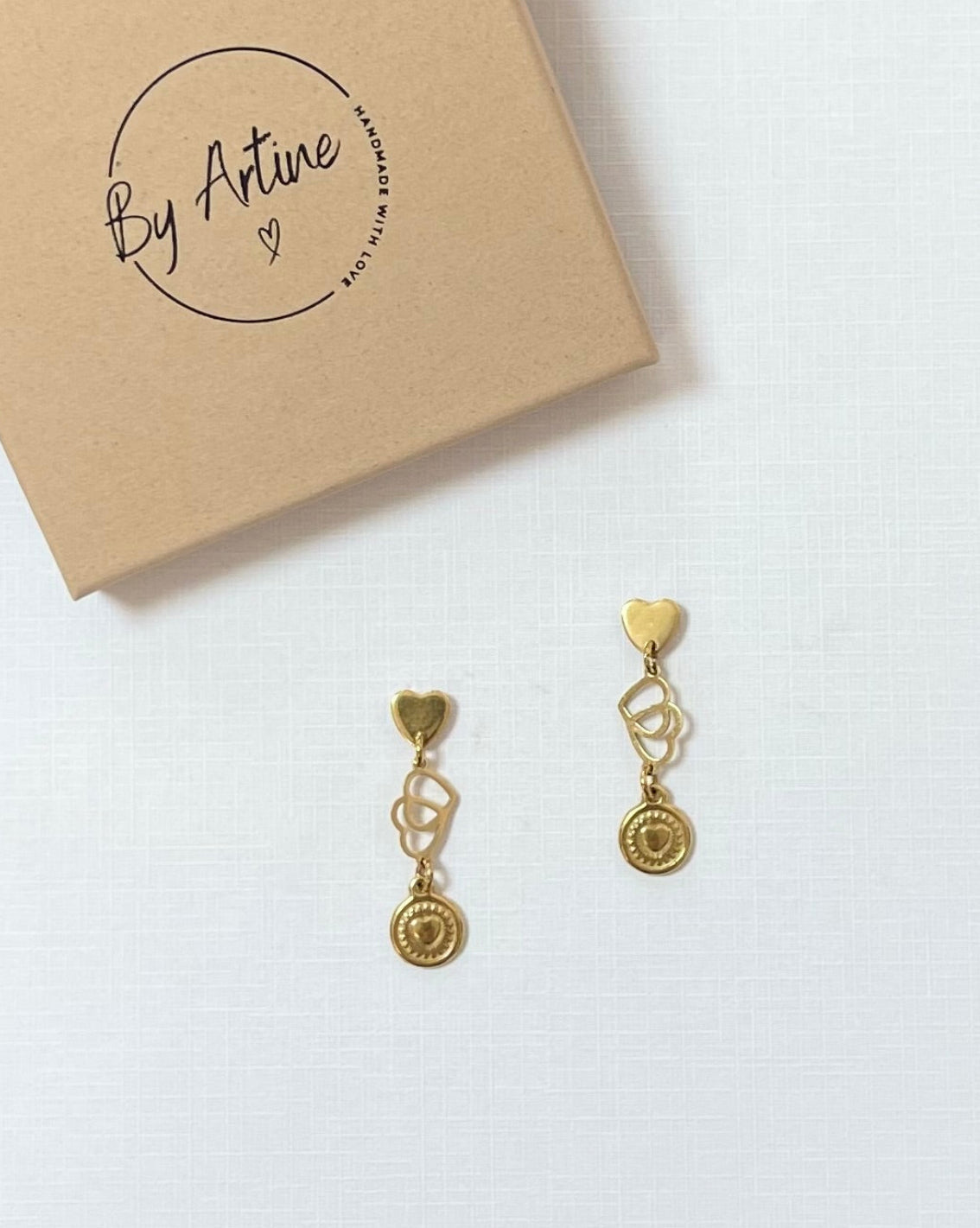 Boucles d'oreilles - Big Love - cascade dorée BY ARTINE