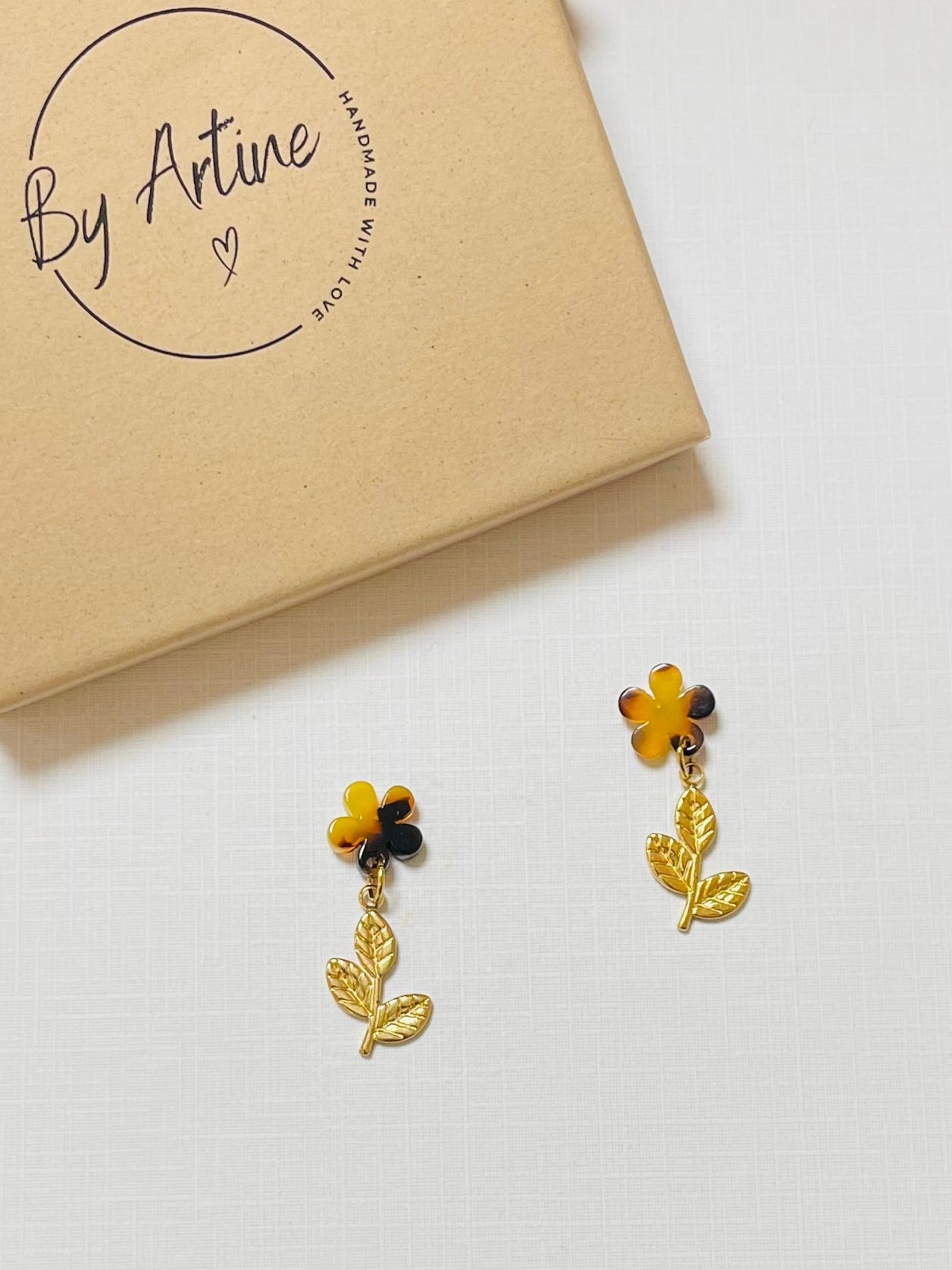 Boucles d'oreilles - Les écailles - petites feuilles BY ARTINE