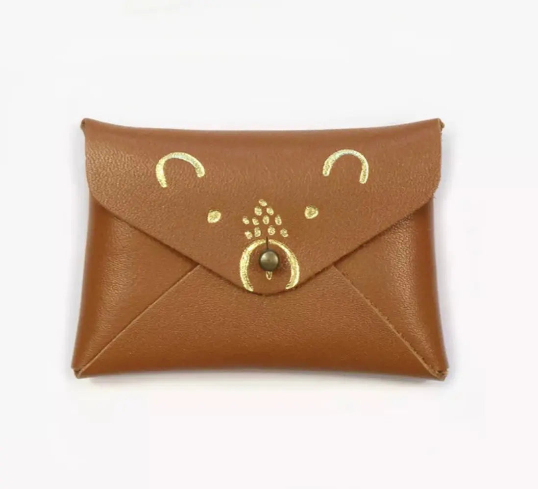 Mini pochette cuir Barnabé aime le café