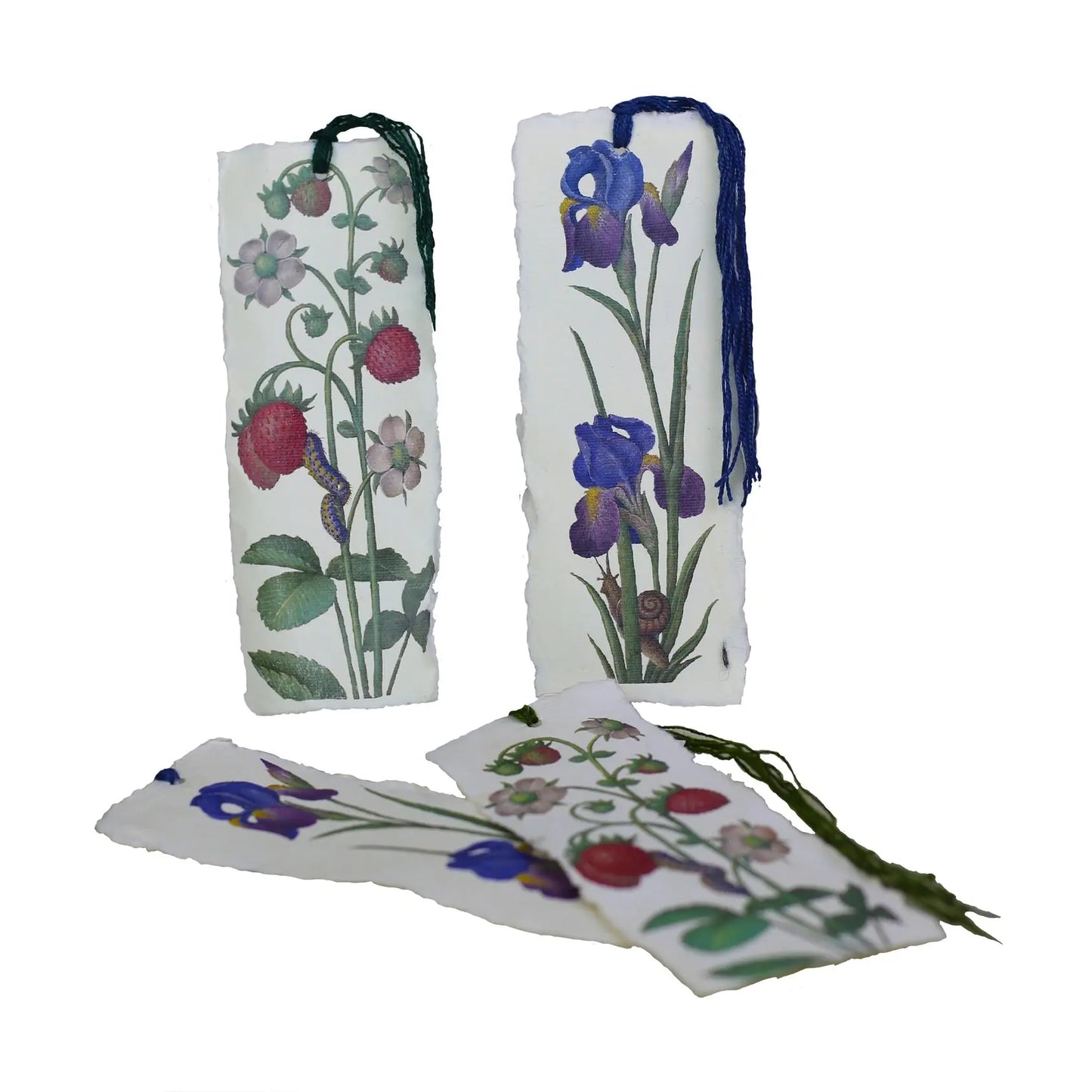 Marque-page - fraises et iris Epigram