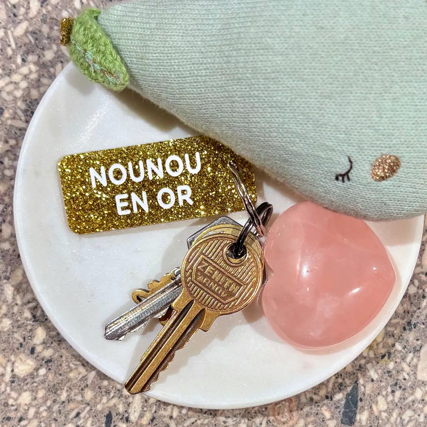 Porte clés « Nounou en or »