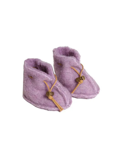 Chaussons bébé lien coulissant - parme Alwero