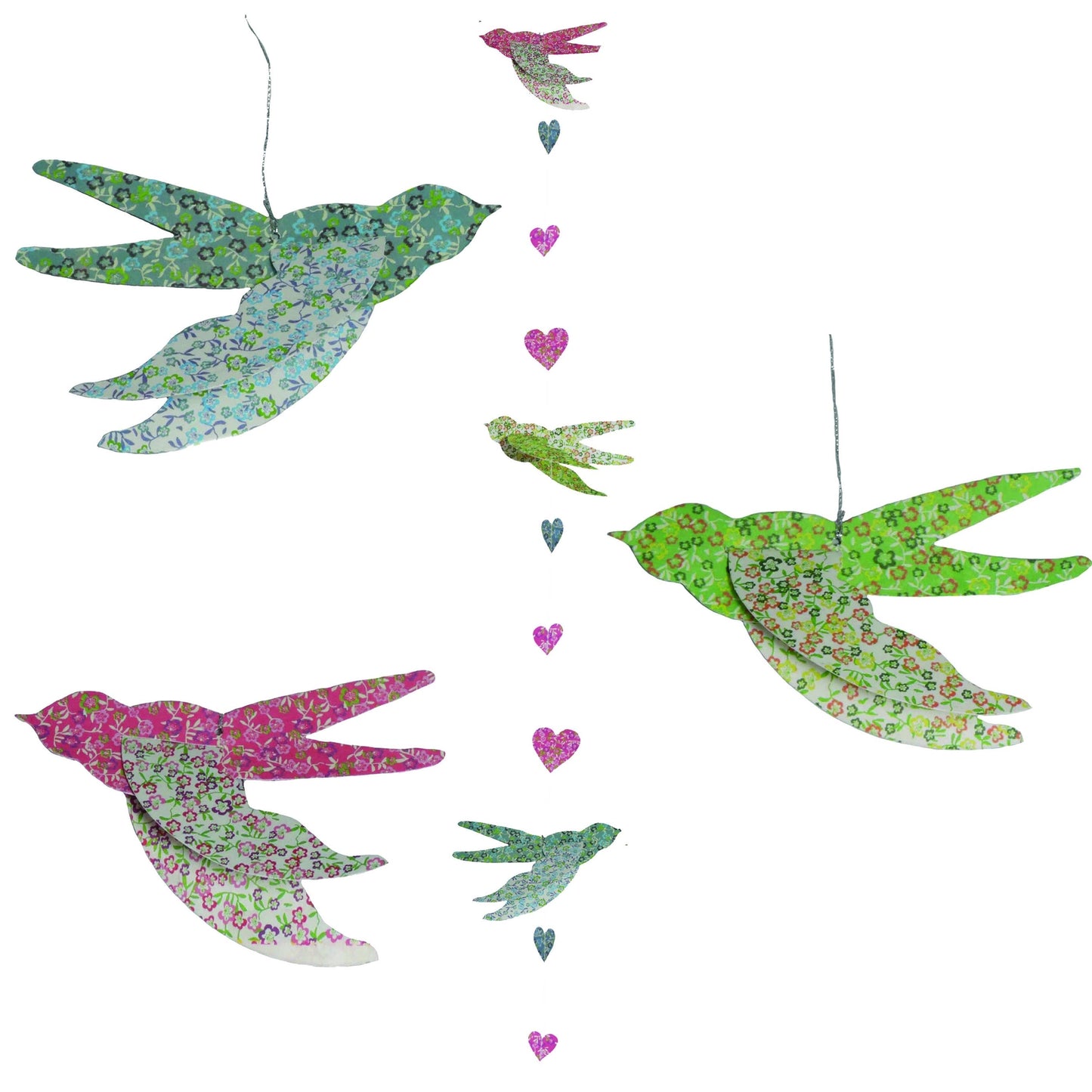 Guirlande oiseaux en papier