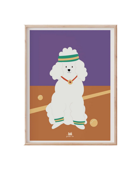 Affiche CANICHE TENNIS
