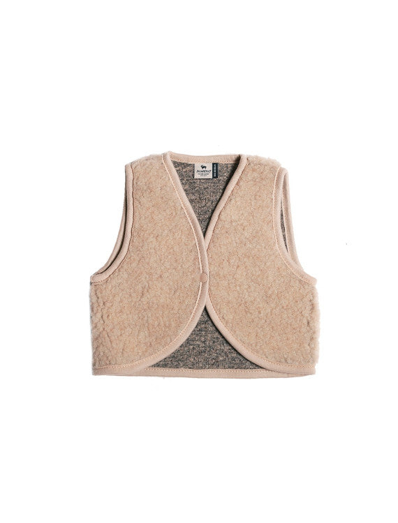 Gilet bebe sans manche laine - Beige - BY ARTINE - Alwero