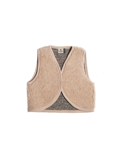 Gilet bebe sans manche laine - Beige - BY ARTINE - Alwero