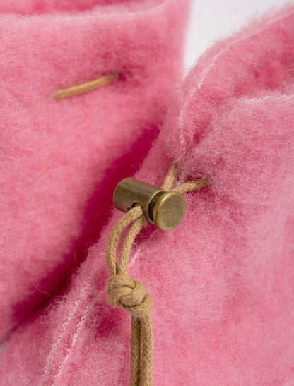 Chausson bébé laine rose - lien coulissant - BY ARTINE Alwero