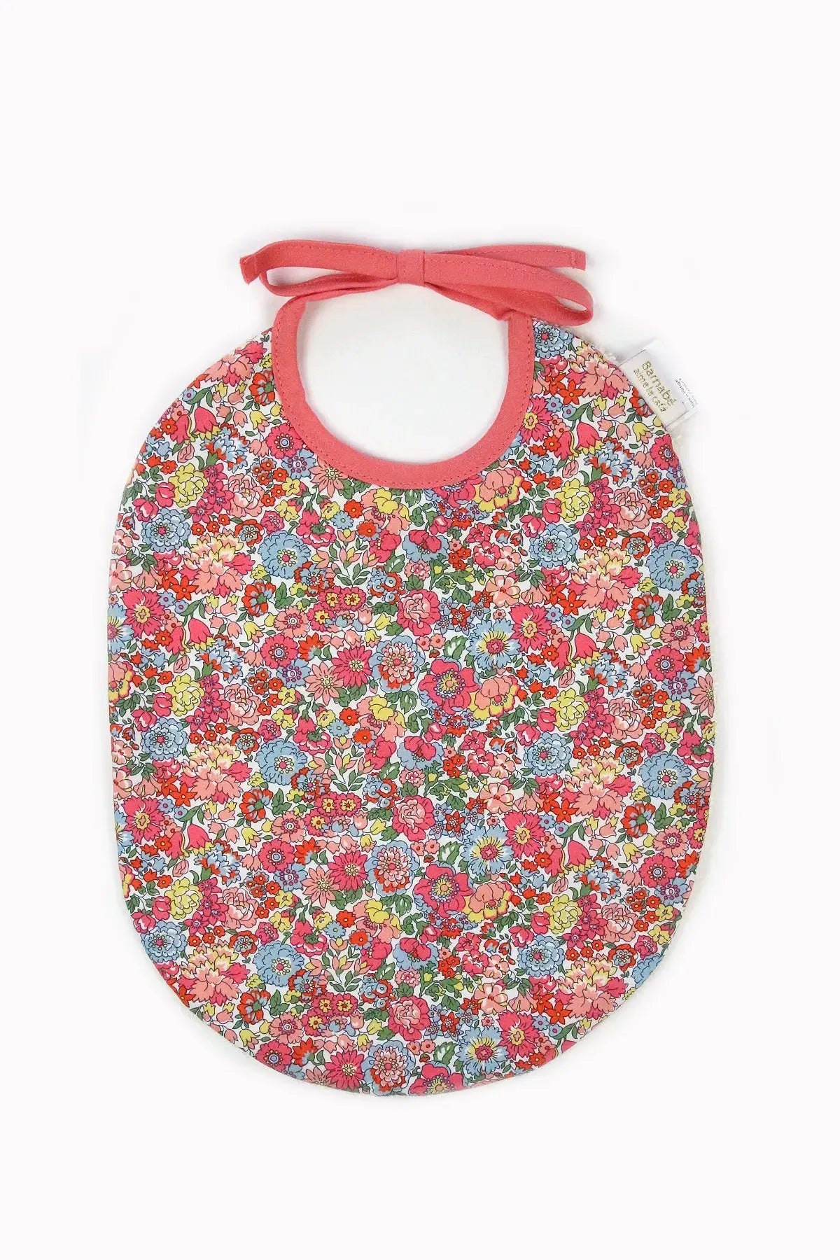 Bavoir Barnabé Liberty FLEURS - BY ARTINE Barnabé aime le café