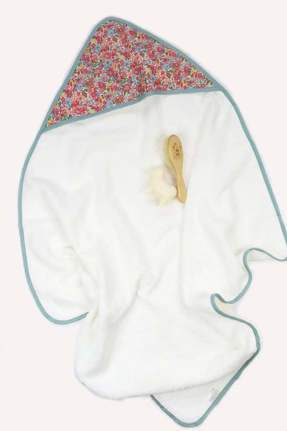 Cape de bain Barnabé - Liberty FLEURS - BY ARTINE Barnabé aime le café